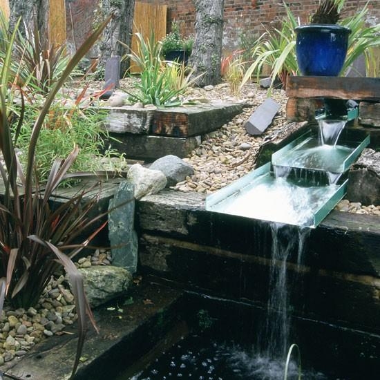 Designing a Garden Using Sleepers Water Feature